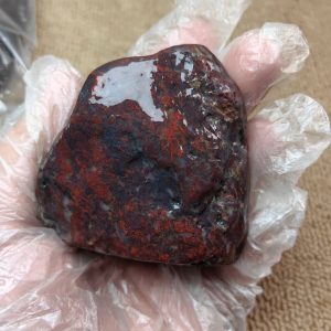 Xinjiang Tianshan Red Iddingsite Meteorite Raw Specimen - Vibrant Red Crystal Spots, Natural Hard Stone with Unique Patterns #260114